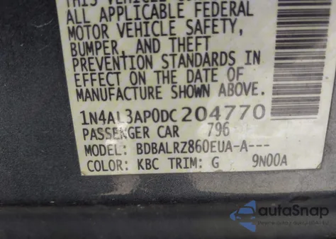 2013 Nissan Altima 2.5 S z USA, uszkodzony, nr VIN 1N4AL3AP0DC204770